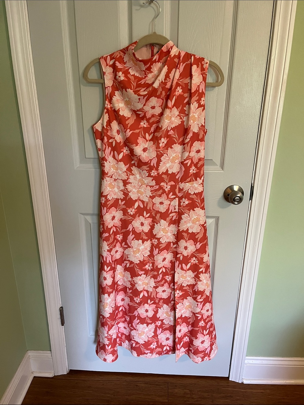 Alexia Admor Coral and White Floral Maxi Dress